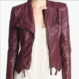 Blank NYC Maroon Faux Leather Jacket
